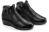 Women's Ankle Boots in Soft Black Calf - Podoline Baressa