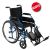 Self-propelled wheelchair with folding frame and elevating footrests