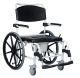 Toilet and Shower Chair for Obese People with Big Wheels