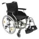 Self-propelled wheelchair with anti-tip wheels