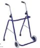 Folding walker with 2 wheels and 2 tips