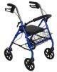 Outdoor walker with seat and backrest