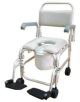 Stable chair for showering in aluminum and plastic